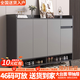 普派鞋柜家用門(mén)口鞋架現(xiàn)代簡(jiǎn)約客廳入戶玄關(guān)柜大容量鞋柜收納柜 深灰色120*32*100cm