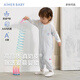 Aimer kids愛慕嬰兒奶皮小豬佩奇/神奇動物/生肖蛇男女嬰幼長袖連體 藍底豬佩AB245F641 80cm