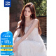 唐獅（TonLion）2026夏季新款連衣裙女長款蕾絲拼接吊帶裙法式氣質白色高級感