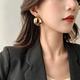 桑瑪高級感圓圈耳環2026年新款潮網紅氣質耳圈女大氣夸張耳飾生日禮物