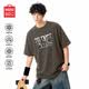 名創優品（MINISO）冰絲涼感短袖t恤男夏季7A抗菌圓領咖啡色體恤防曬半袖速干衣 碳巖灰(mt暗紋花字) L /175(售后專業有保障)