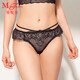 曼妮芬曼妮芬浪漫蕾絲低腰內褲別致腰頭T褲女士褲頭女士?jì)妊?0710226