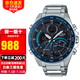 卡西歐（CASIO）男表EDIFICE太陽能藍牙紅牛賽車手表送男友七夕生日禮物推薦 ECB-900DB-1B