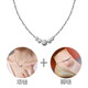 炙真銀樓足銀項(xiàng)鏈女生韓版學(xué)生時(shí)尚女士吊墜鎖骨鏈子轉(zhuǎn)運(yùn)珠白金銀飾首飾品 銀項(xiàng)鏈+銀腳鏈（配證書(shū)+禮盒）
