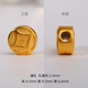 晶嶼 沙金小配件 手鏈項(xiàng)鏈diy配飾 背云轉(zhuǎn)運(yùn)珠捕夢(mèng)網(wǎng)如意福袋古法金材料 銅錢(qián)（通孔）