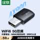 綠聯USB無線網卡WiFi6免驅AX900 雙頻5G臺式機專用WiFi接收器 內置天線 電腦筆記本網卡無線接收發射器