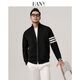 漢尼（HANY）【加厚澳毛】毛衣男針織夾克針織衫外套開(kāi)衫商務(wù)男裝保暖休閑春裝 西維塔曜石黑【立領(lǐng)】【合身版】 M 【建議130斤以?xún)取? title=