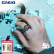 卡西歐（CASIO）手表戒指 50周年紀念款  趣味手表男士戒指 CRW-001-1PR