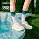 斯凱奇（Skechers）七夕情人節禮物洞洞鞋女士夏季涼拖鞋泡泡鞋厚底外穿沙灘鞋踩屎感