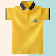 伴1號(hào)（BANYIHAO）男童短袖T恤夏季夏天衣服翻領(lǐng)POLO衫棉寬松兒童上衣男孩中大童 黃色 140