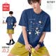 名創(chuàng)優(yōu)品（MINISO）冰絲短袖男夏季不易褪色輕薄透氣冰感正肩半袖青少年嘻哈風t恤薄 海藍(m可愛海星) L /175(售后專業(yè)有保障)