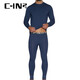 C-IN2 秋衣秋褲男士保暖內衣套裝薄萊賽爾打底性感保暖內衣74157439 藏青色427 M