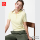 優(yōu)衣庫(kù)棉莫代爾混紡POLO領(lǐng)針織衫/短袖女裝26春夏新款484607 42 淺黃色 M