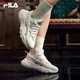 斐樂（FILA）官方火星鞋1S女鞋復(fù)古運(yùn)動鞋新款緩震回彈跑步鞋休閑鞋 奶白/銀灰色-GS 37.5