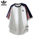 阿迪達斯（adidas）三葉草薄款圓領(lǐng)T恤健身跑步休閑運動上衣百搭打底衫 灰色 M