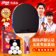 DHS狂飚乒乓球拍 直拍雙面反膠弧圈結(jié)合快攻5星單拍F5006(附拍套)