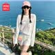 名創(chuàng)優(yōu)品（MINISO）雪花棉t恤女夏季2026新款長袖體恤防曬罩衫女士薄紗寬松大碼上衣
