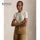 Polo Ralph Lauren 拉夫勞倫 女裝 經(jīng)典款修身版型絞花短袖針織衫 100-白色 M