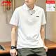 李寧棉polo衫男透氣襯衫夏季跑步t恤運動休閑短袖翻領半袖上衣