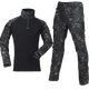盾郎迷彩服套裝男夏季戶外蛙服訓(xùn)練特種作訓(xùn)執(zhí)勤真人CS演出執(zhí)勤工作服 暗夜迷彩蛙服套裝 XL/175