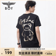 BOY LONDON【小熊印記】夏季男女街頭休閑潮牌短袖T恤N01096 黑色 XL