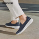 斯凱奇（Skechers）七夕情人節禮物健步鞋男夏季透氣網面透氣一腳蹬休閑鞋減震運動鞋