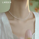 Lnieer極細(xì)2mm3mm施家正圓無(wú)暇強(qiáng)光米粒珍珠項(xiàng)鏈女細(xì)鎖骨鏈珍珠頸鏈配飾 珍珠項(xiàng)鏈【超細(xì)2mm】