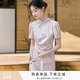香影新中式國風(fēng)立領(lǐng)連衣裙女2026夏季新款改良旗袍風(fēng)白色提花裙子 粉色 斜襟款 暗紋提花 S 155/80A/85-95斤