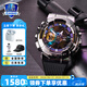 卡西歐（CASIO）G-SHOCK小鋼炮金屬表殼防震防水自動LED運動男士女士手表一對表 GM-110B-1APR