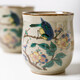 小鹿田燒 日本原裝九谷燒進(jìn)口花鳥(niǎo)茶壺茶杯陶瓷手繪茶具套裝禮盒泡茶壺