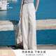 香影【含天絲】水洗牛仔褲寬松闊腿褲女2026夏季褲子休閑百搭長褲 白色 M