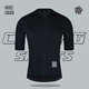 FOX TIGER競技款純色夏季自行車(chē)男士短袖騎行服速干透氣套裝公路山地車(chē)單衣 六橫條純色單衣【黑色款】 XL 【建議體重：60~70KG】