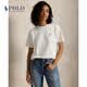 Polo Ralph Lauren 拉夫勞倫 女裝 經典款寬松版型棉質平紋針織圓領T恤 100-白色 M
