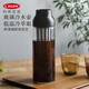 利快日本冷萃咖啡壺茶壺耐熱玻璃自動(dòng)蓋帶茶漏冷水涼水壺 深棕色