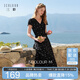 三彩【理想裙】2026夏季新款法式蕾絲V領(lǐng)碎花裙A字裙連衣裙浪漫長裙M
