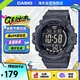 卡西歐（CASIO）復古小方塊多功能戶外防水男士手表AE-1500WH-8BVDF 藏藍色七夕