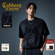 卡賓（CABBEEN）【做舊洗水】男裝 短袖T恤潮牌街頭美式風格休閑百搭時尚上衣 煤黑色01 L /175/50
