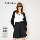 MO&Co.MC刺繡棉質(zhì)寬松T恤美式復(fù)古打底衫情侶裝t恤純棉T恤摩安珂 本白色-第2批 M 165