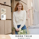 香影法式v領白色毛衣女2026秋季新款蕾絲拼接超好看短款針織上衣 鷺白 M 160/84A/95-110斤