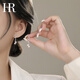 赫蓮娜HR純銀珍珠耳環耳釘女輕奢高級感2026新款七夕情人節禮物送女友 S925純銀珍珠吊墜耳環-銀色【高定禮盒】