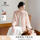 香影粉色新中式外套女2026秋季新款重工刺繡寬松圓領(lǐng)薄款國風(fēng)上衣 銀牡丹色 L 165/88A/110-125斤