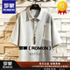 ROMON韓版寬松短袖t恤男2026新款潮牌半袖上衣男裝衣服體恤衫男 灰色 M (約80~100斤可穿)
