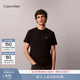 Calvin KleinJeans【純棉透氣】夏季男女情侶休閑ck字母純色針織短袖T恤上衣 UB1-太空黑 M 尺碼偏大，建議拍小一碼