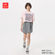優(yōu)衣庫童裝女童休閑迷你裙褲短裙短褲26春夏新款483329 07 青灰色 160