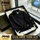 JEEP SPIRIT2026求季新款翻領長袖polo衫衛衣男士休閑內搭打底衫上衣服男裝 黑色【奢級甄選】 M 適合100-125斤【奢級甄選】