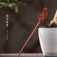 媞陌小葉紫檀木DIY創(chuàng  )意素雅文藝古風(fēng)發(fā)簪中國風(fēng)月兔木質(zhì)雕刻簪子小眾 花開(kāi)富貴款A02-104 