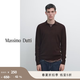 Massimo Dutti折扣季2026男裝職場新貴簡約通勤風翻領長袖針織Polo衫01164217 酒紅色 M (180/96A)
