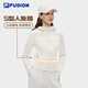 FILA FUSION斐樂潮牌針織連帽外套女2026夏新款簡(jiǎn)約顯瘦修身上衣