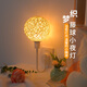 愛耐特床頭燈臥室氛圍燈插電遙控定時(shí)藤球柔光語音聲控小夜燈宿舍壁燈 按鍵款-3W【暖白切換】