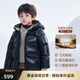 高梵兒童羽絨服黑金5.0鵝絨服男女童寶寶輕薄短款面包服保暖羽絨外套 YT黑色-小熊耳朵 100 【飛天鵝絨】